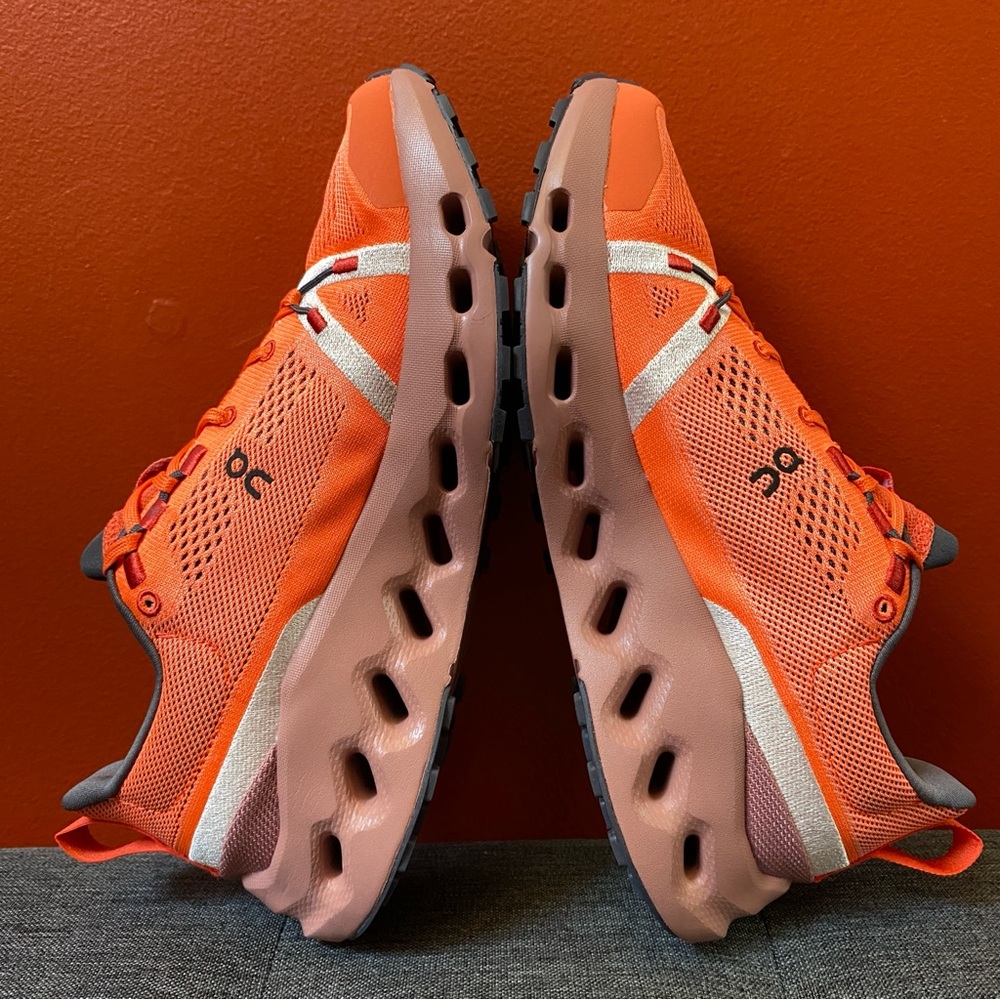 On Cloud Women's Cloudsurfer Trail Flame/Dustrose Sneakers Size 9.0 NEW - Picture 10 of 16